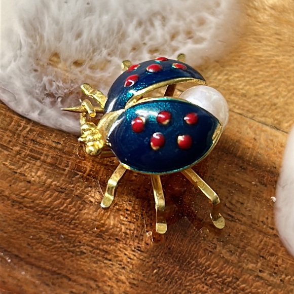 🖤Vtg Ladybug 🐞 pin brooch - Picture 4 of 8